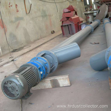 Double screw conveyor for bag filter